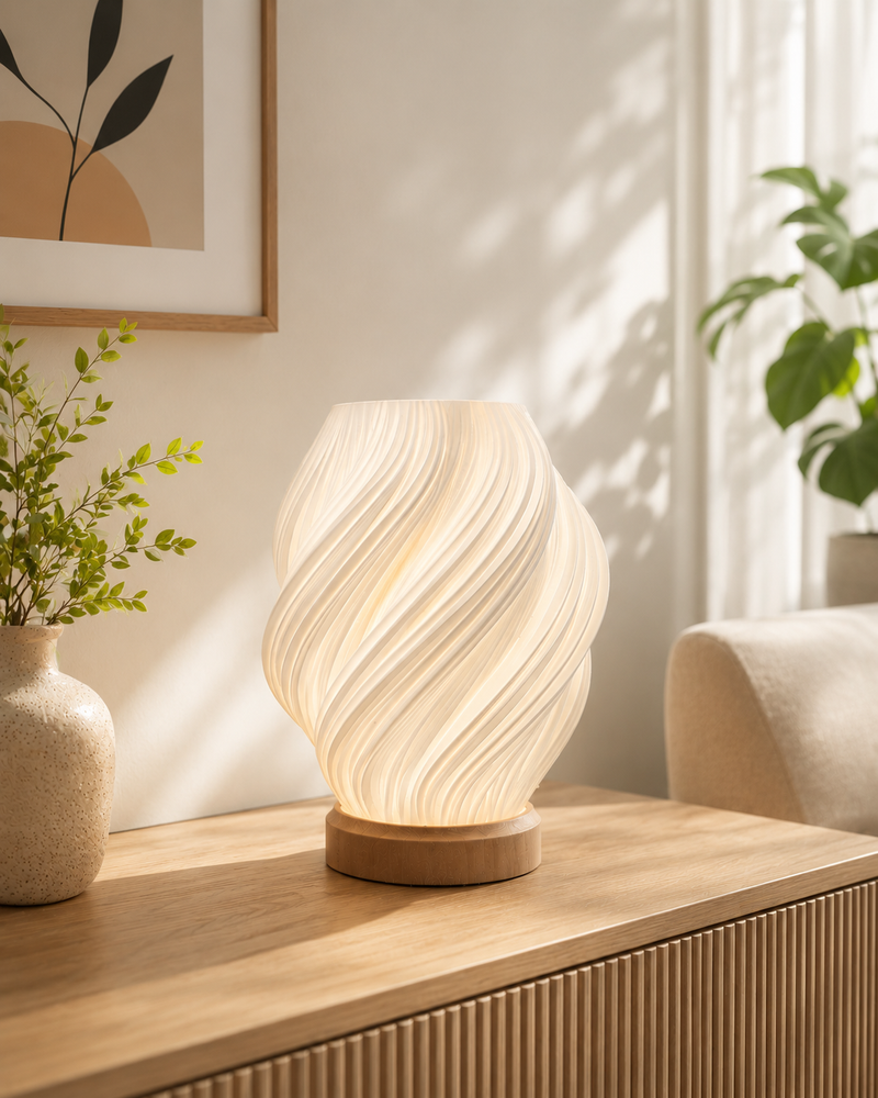 Vortex Lamp – Modern Spiral Ambient Table Lamp for Home Décor | Designer Lamps | Lamps | Giftonique