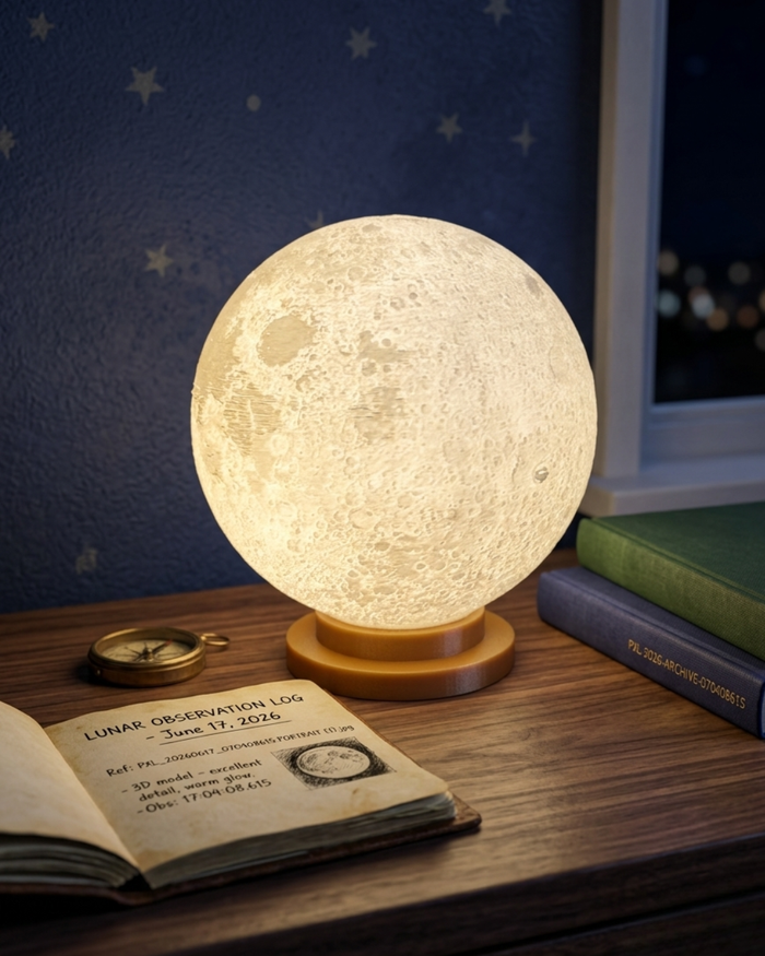 Moon Lamp with Realistic Lunar Surface and Warm Glow | Moon Lamps | Lamps | Giftonique