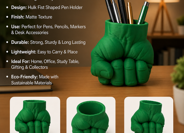Superhero Fist Desk Organizer | 3D Printed Pen Holder | Premium PLA | Giftonique