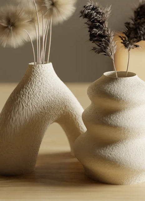 Modern Sculptural Decorative Vase | 3D Printed Premium PLA Vase | Giftonique