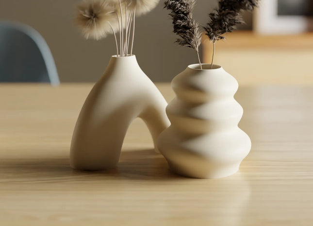Modern Sculptural Decorative Vase | 3D Printed Premium PLA Vase | Giftonique