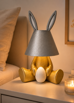 Easter Bunny Mood Lamp | Cute Bunny Character Table Lamp with Warm Ambient Light | Decorative Bedside Night Lamp for Bedroom, Kids Room, Nursery, Living Room & Gifting