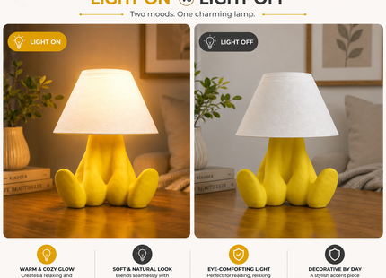 Milo Sitting Figure 3D Printed Table Lamp | Premium PLA Bedside Night Lamp | Modern Designer Ambient Light | Giftonique