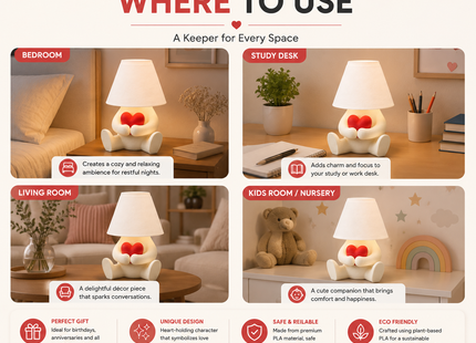The Heart Keeper Table Lamp | Mood Lamps | Lamps | Giftonique