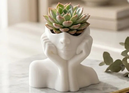 Modern Face Planter | 3D Printed Decorative Succulent Pot | Giftonique