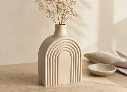 Arch Line Decorative Vase | Modern 3D Printed Scandinavian Flower Vase | Giftonique