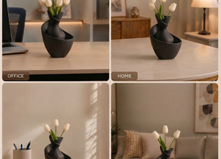 Eclipse Infinity Decorative Vase | Premium 3D Printed Modern Flower Vase | Giftonique