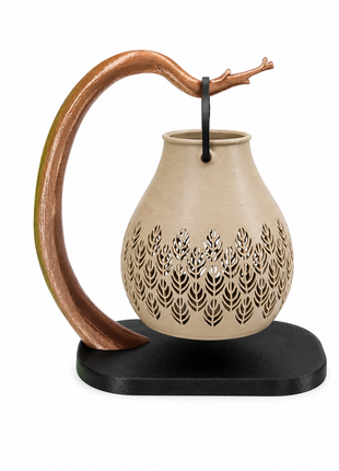 Tinder Lantern Tealight Holder with Leaf Cut-Out Design | Giftonique