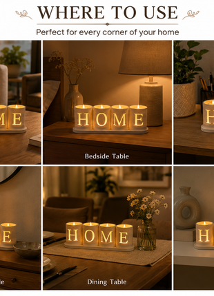 Home Tealight Holder – Decorative HOME Candle Holder Set | Giftonique
