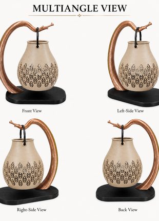 Tinder Lantern Tealight Holder with Leaf Cut-Out Design | Giftonique