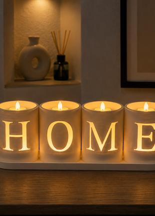 Home Tealight Holder – Decorative HOME Candle Holder Set | Giftonique