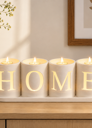 Home Tealight Holder – Decorative HOME Candle Holder Set | Giftonique