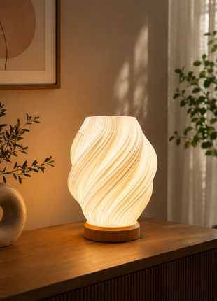 Vortex Lamp – Modern Spiral Ambient Table Lamp for Home Décor | Giftonique