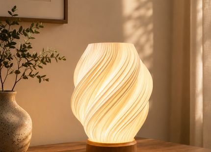 Vortex Lamp – Modern Spiral Ambient Table Lamp for Home Décor | Designer Lamps | Lamps | Giftonique