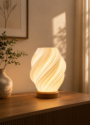 Vortex Lamp – Modern Spiral Ambient Table Lamp for Home Décor | Giftonique