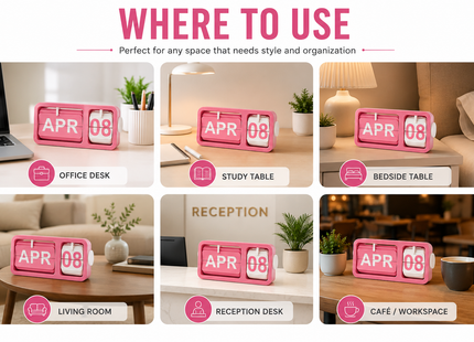 Pink Flip Desk Calendar | Desk Calendars | Calendars | Giftonique