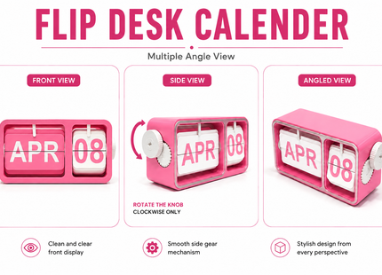 Pink Flip Desk Calendar | Desk Calendars | Calendars | Giftonique
