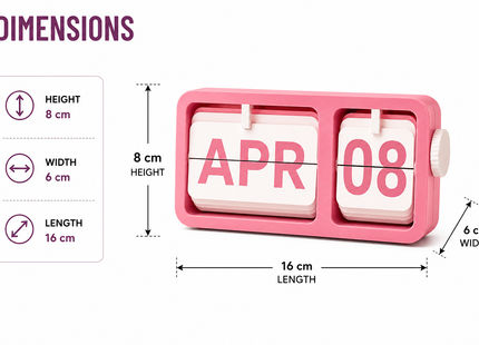 Pink Flip Desk Calendar | Desk Calendars | Calendars | Giftonique