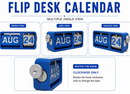Calendar Blue Flip Desk Calendar | Desk Calendars | Calendars | Giftonique