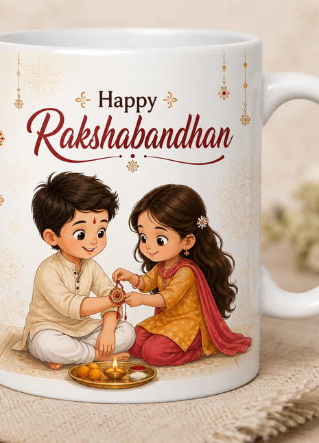 Rakshabandhan Printed Mug – Happy Rakhi Gift Mug | Giftonique