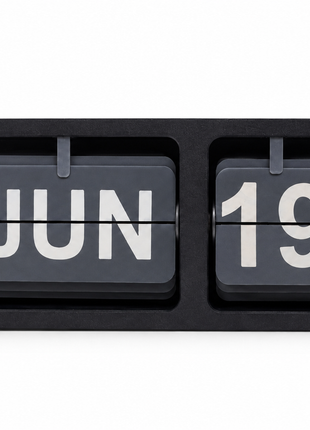 Black Flip Desk Calendar | Manual Perpetual Calendar with Month & Date Display | Decorative Table Calendar for Office Desk, Study Table, Bedside Table, Home Décor & Gifting
