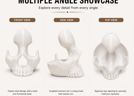 Skull Shape Specs Holder for Eyeglasses and Sunglasses | Eyeglass Holders | Desk Accessories | Giftonique