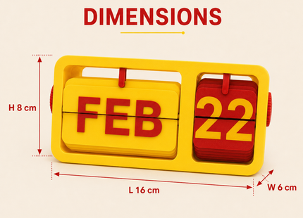 Yellow Red Flip Desk Calendar | Desk Calendars | Calendars | Giftonique