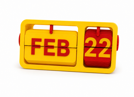 Yellow Red Flip Desk Calendar | Desk Calendars | Calendars | Giftonique