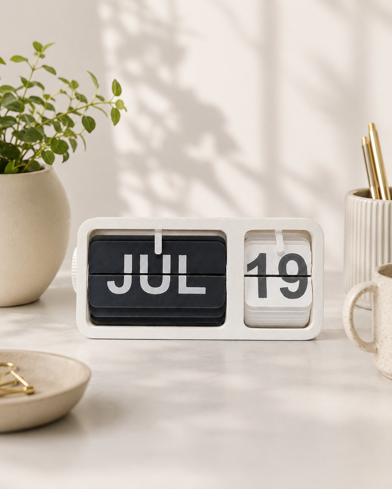 White Black Flip Desk Calendar | Desk Calendars | Calendars | Giftonique