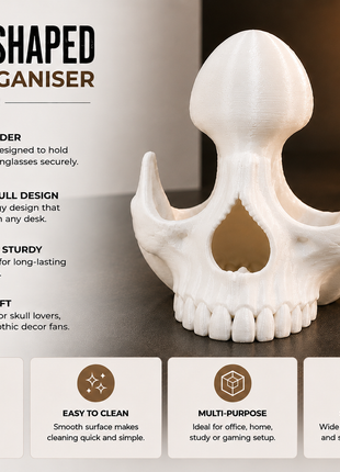 Skull Shape Specs Holder for Eyeglasses and Sunglasses | Giftonique