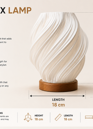 Vortex Lamp – Modern Spiral Ambient Table Lamp for Home Décor | Giftonique