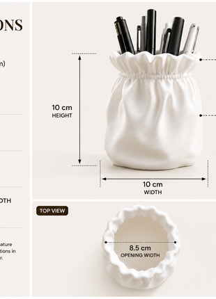 Petal Pouch Pen Holder for Desk and Study Table | Giftonique