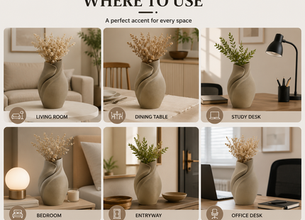 Desert Tulip Decorative Vase with Tray for Modern Home Decor | Decorative Vases | Home Decor | Giftonique