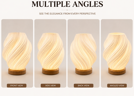 Vortex Lamp – Modern Spiral Ambient Table Lamp for Home Décor | Designer Lamps | Lamps | Giftonique