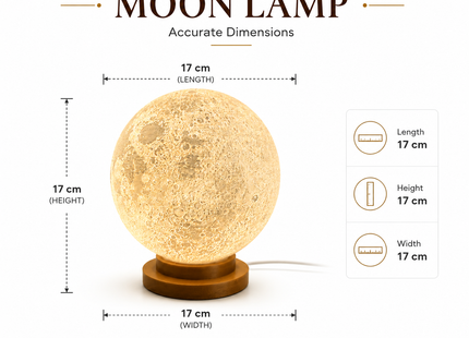 Moon Lamp with Realistic Lunar Surface and Warm Glow | Moon Lamps | Lamps | Giftonique