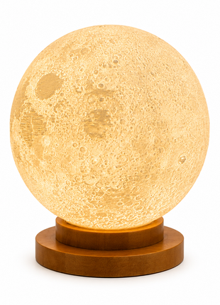 Moon Lamp with Realistic Lunar Surface and Warm Glow | Giftonique