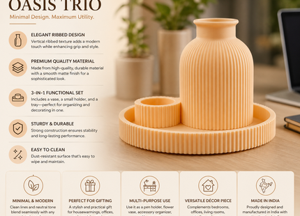 Oasis Trio Vase | Decorative Vases | Home Decor | Giftonique