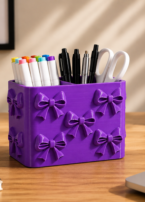 Bow Bouquet Pen Holder with 2 Compartments | Giftonique