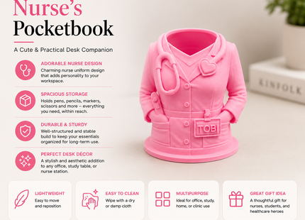 Nurse’s Pocketbook Pen Holder – Gift for Nurses | Pen Holders | Desk Accessories | Giftonique