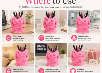 Nurse’s Pocketbook Pen Holder – Gift for Nurses | Pen Holders | Desk Accessories | Giftonique