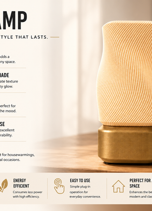 Helix Lamp – Modern Twisted Ambient Table Lamp | Giftonique
