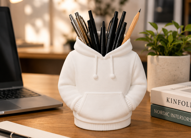 Hoodie Desk Organizer | 3D Printed Pen Holder & Stationery Organizer | Premium PLA | Giftonique