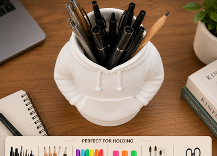 Hoodie Desk Organizer | 3D Printed Pen Holder & Stationery Organizer | Premium PLA | Giftonique
