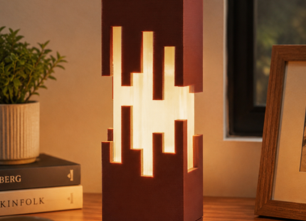 Modern Geometric 3D Printed Table Lamp | Premium PLA Ambient Night Light | Minimalist Home Décor | Giftonique