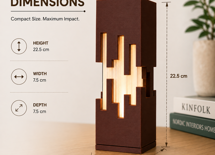 Modern Geometric 3D Printed Table Lamp | Premium PLA Ambient Night Light | Minimalist Home Décor | Giftonique