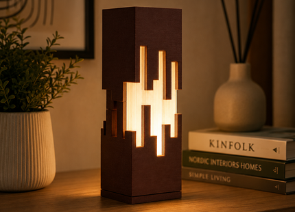 Modern Geometric 3D Printed Table Lamp | Premium PLA Ambient Night Light | Minimalist Home Décor | Giftonique