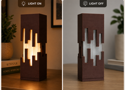 Modern Geometric 3D Printed Table Lamp | Premium PLA Ambient Night Light | Minimalist Home Décor | Giftonique