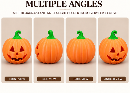 Jack-o'-Lantern Tea Light Holder