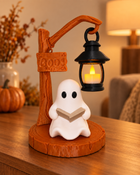 Cute Reading Ghost Tea Light Decor