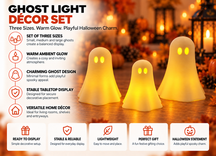 Boo Ghost Tealight Holders